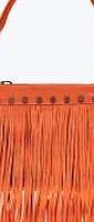 boohoo Fringed Stud Detail Cross Body Bag - orange