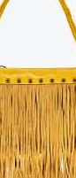 boohoo Fringed Stud Detail Cross Body Bag - yellow