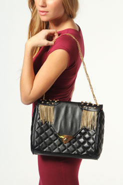 Hannah Quilted Tassle Handbag Female