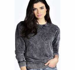 Hannah Snow Wash Sweatshirt - charcoal azz19933