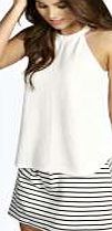 High Neck Strap Top - ivory azz05840