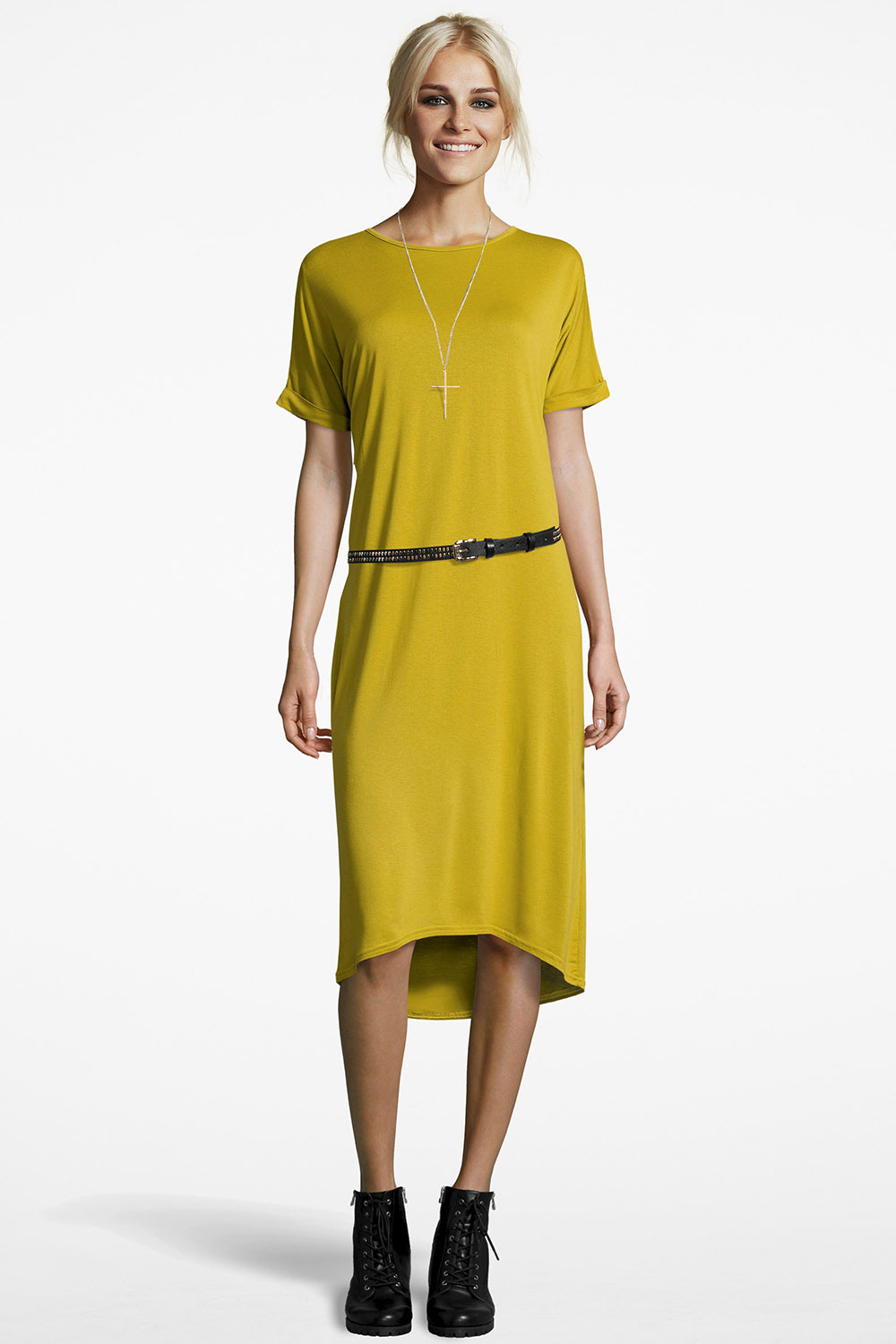Jess Oversize T-Shirt Dress - olive