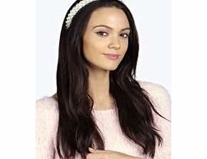 boohoo Kayla Pearl Embellished Headband - black azz22140