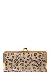 Lauren Leopard Sequin Framed Purse