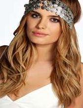boohoo Layered Statement Coin Headchain - silver azz11178