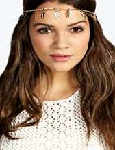 boohoo Leaf Headchain - gold azz03632