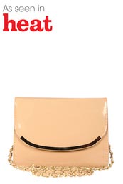 Lolly Patent Framed Chain Strap Shoulder Bag