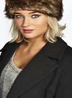 boohoo Longpile Faux Fur Headband - mink azz13279