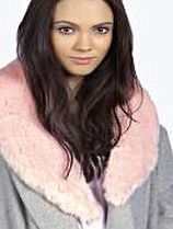 boohoo Longpile Long Length Faux Fur Scarf - pink