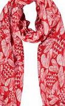 boohoo Love Heart Scarf - red azz04374