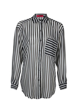 boohoo Milly Stripe Oversized Blouse Female