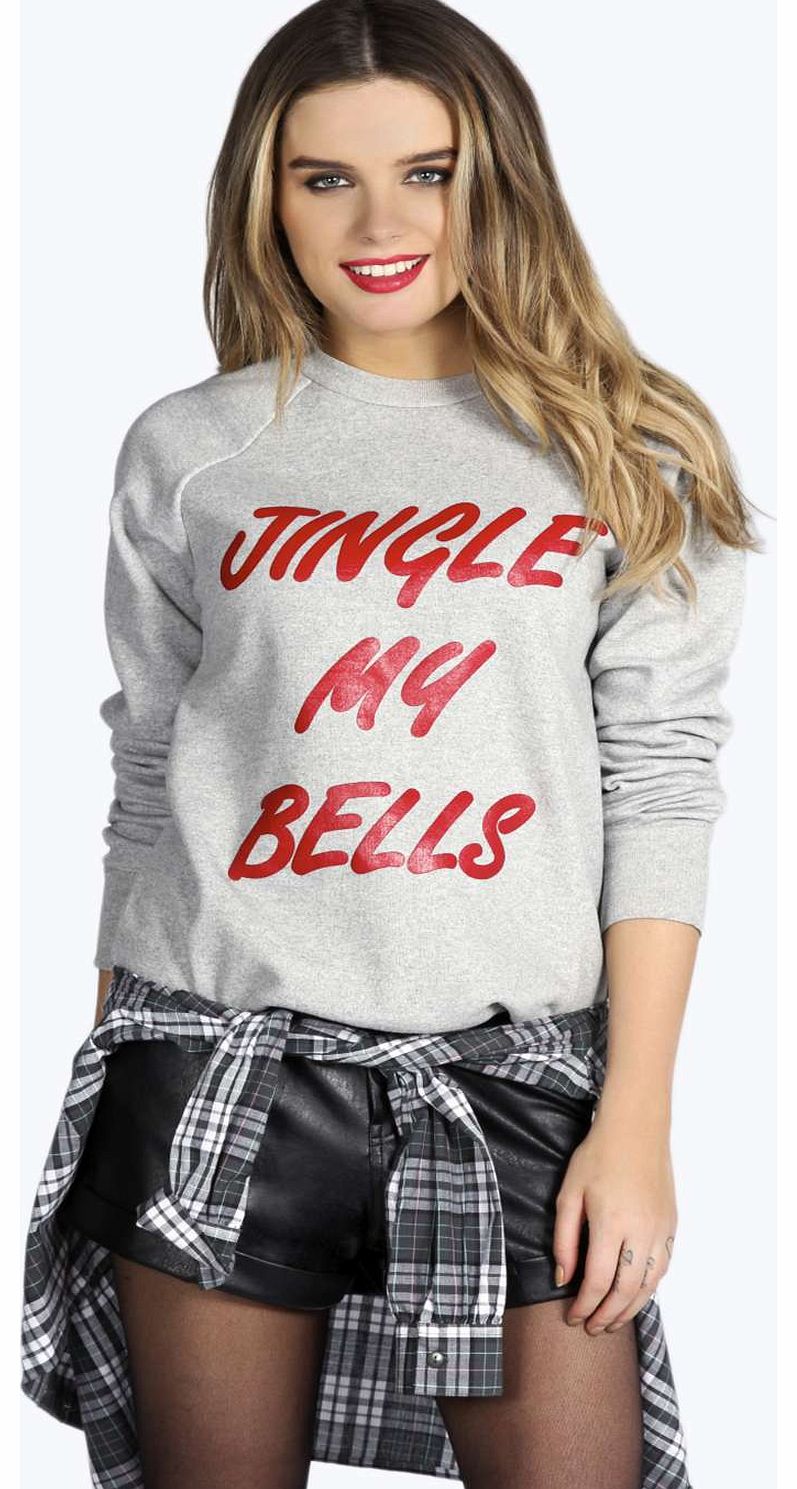 Molly Jingle My Bells Sweatshirt - grey marl