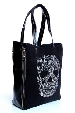 Nella Diamante Skull Zip Shopper