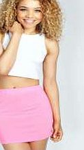boohoo Neon Basic Bodycon Mini Skirt - neon-pink azz30919