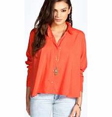 Niamh Oversized Boxy Shirt - tomato azz20528