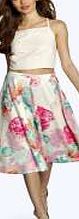 boohoo Oversize Floral Full Midi Skirt - multi azz05070