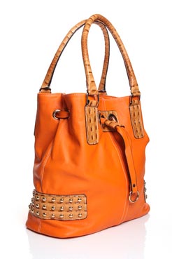 Rebekah Studded Scale Effect Shoulder Bag