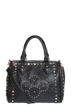 Rebekah Studded Top Handle Bowler Bag Female