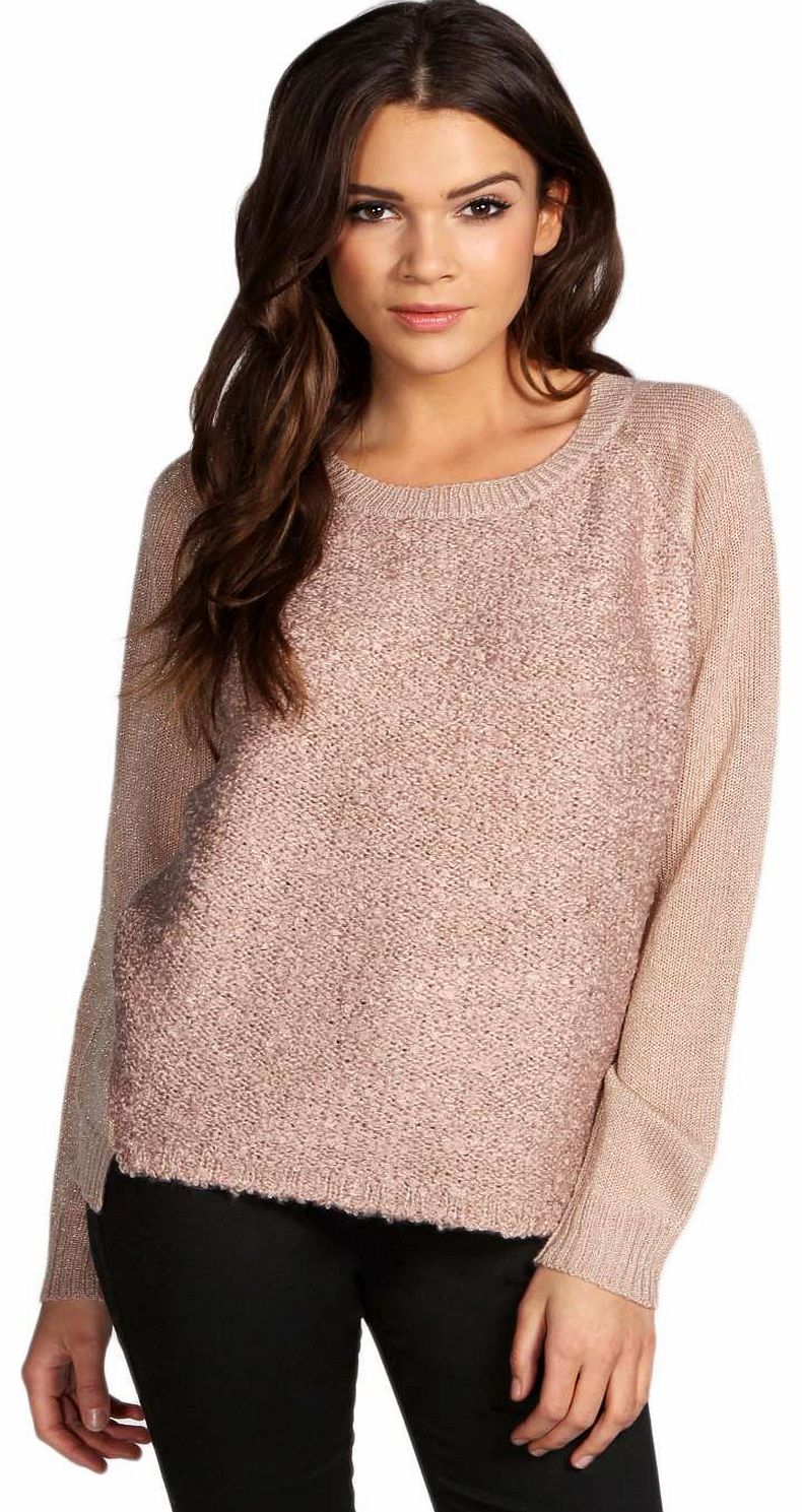 Regan Soft Knit Metalic Jumper - bronze azz14071