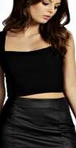 Rib Bandage Bralet - black azz09627