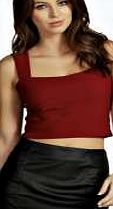 Rib Bandage Bralet - wine azz09627