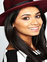 boohoo Ribbon Band Fedora Hat - wine azz36425