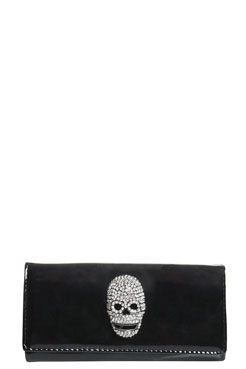 Rita Diamante Detail Skull Purse Female