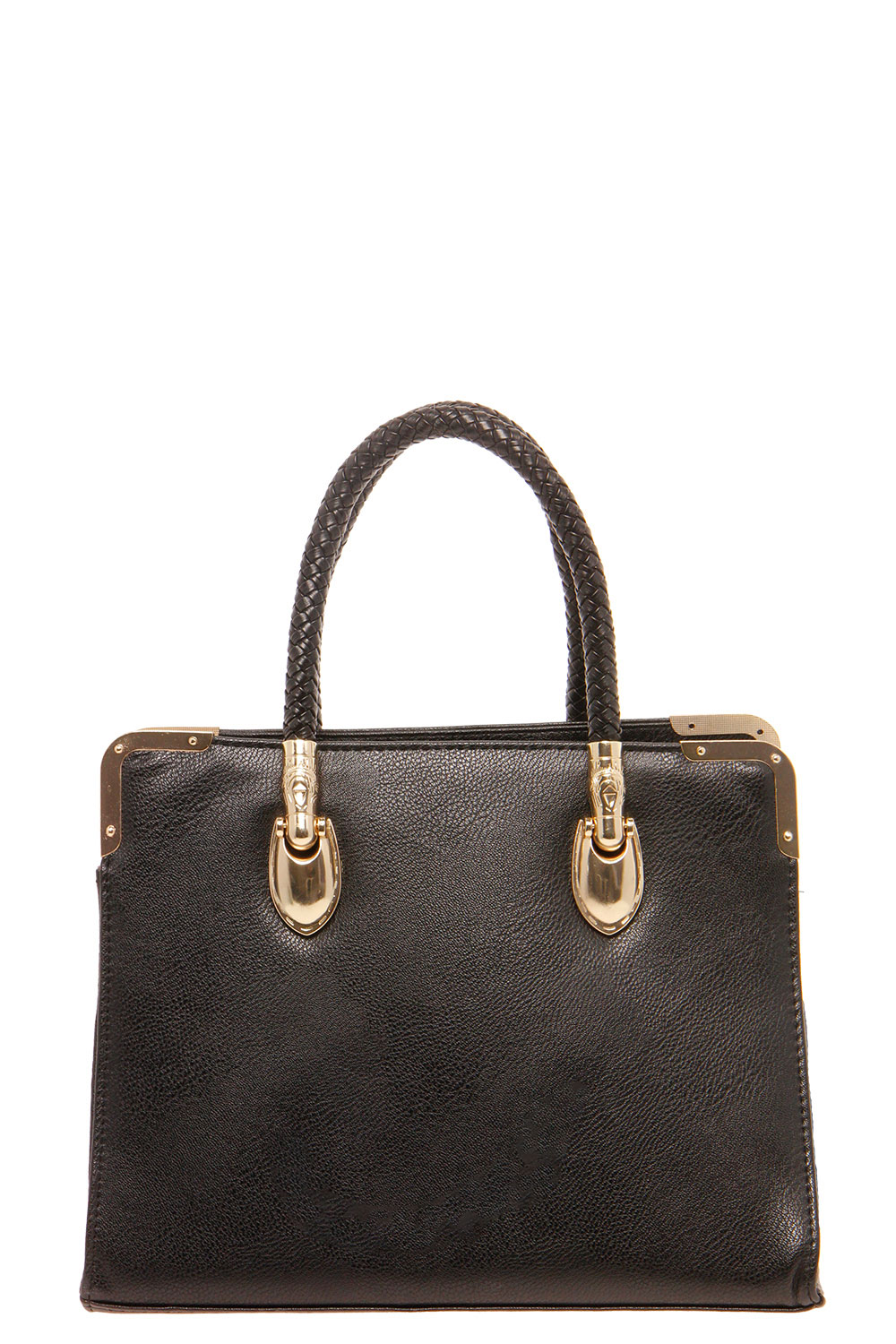 Rosalyn Metal Corner Plaited Handle Bag -