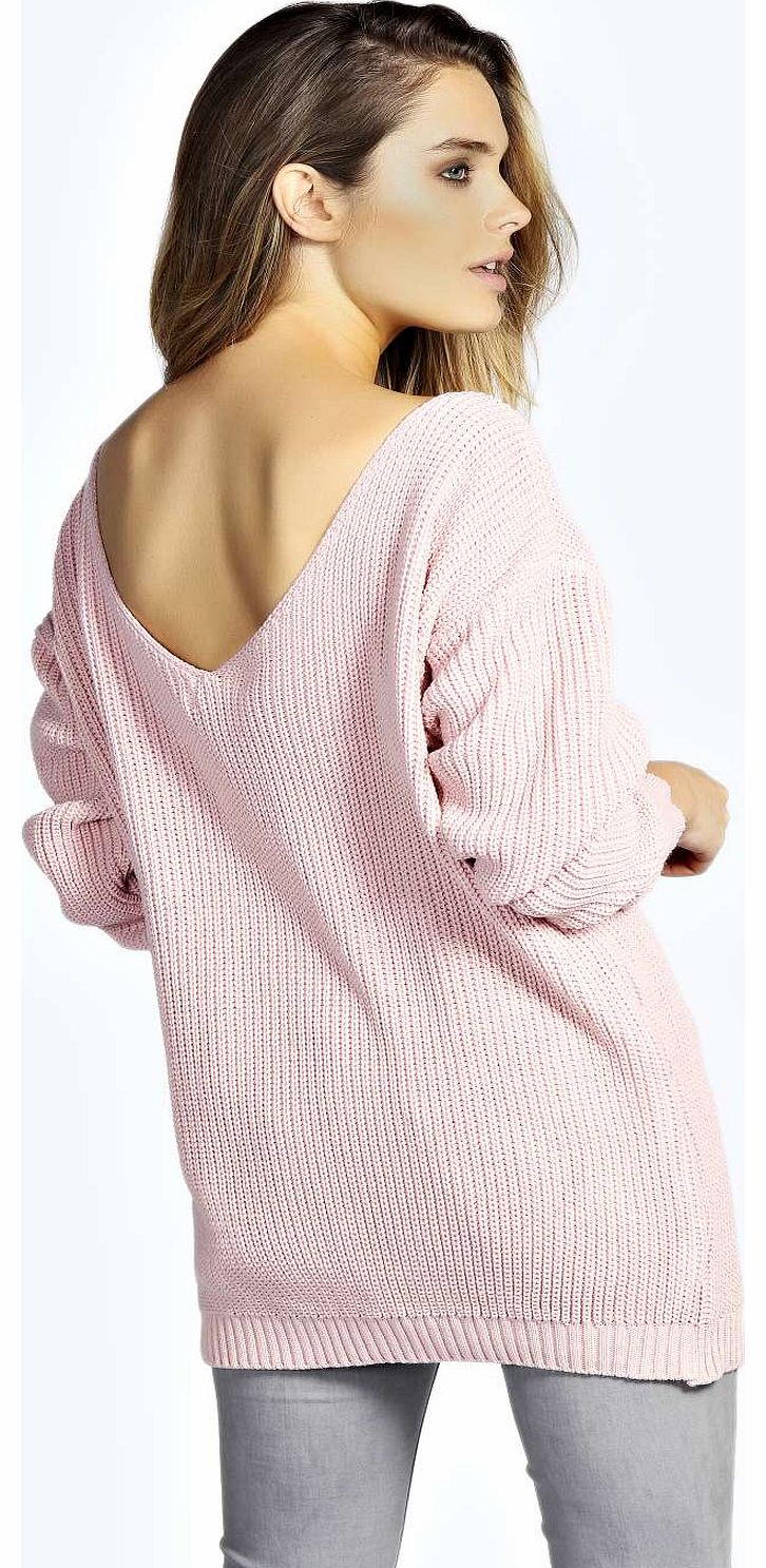 Samiah V Back Jumper - blush azz18891