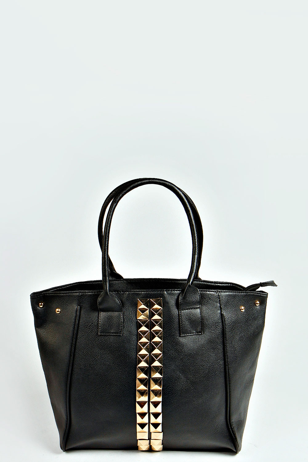 Scarlet Stud Strap Shoulder Bag - black