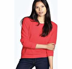 Sienna Rib Sweatshirt - red azz19927