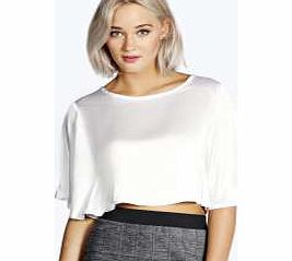 boohoo Silky Cape Blouse - white azz20631