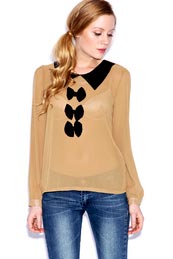 Boohoo Sonia Bow Blouse