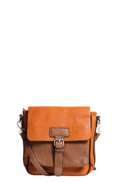 Sophie Leather Look Contrast Satchel