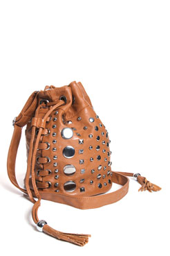 Studded Drawstring Duffle Bag