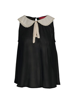 Susie Wide Collar Sleeveless Blouse Female