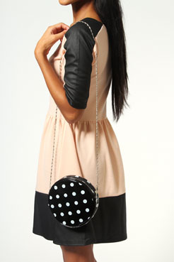 Tamara Polka Dot Round Bag Female