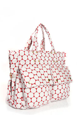 Tara Spot Print Multi Pocket Beach Bag