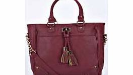 Tassel Shopper Day Bag - wine azz22504