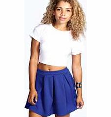 boohoo Tianna Box Pleat Colour Pop Skater Skirt -