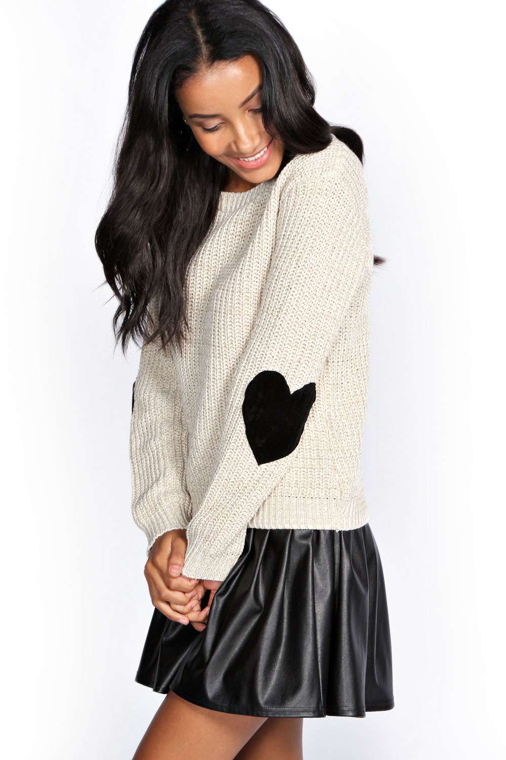 Tracy Harper Heart Elbow Patch Jumper -