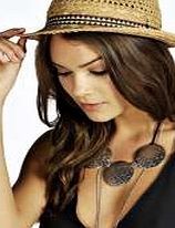 boohoo Trilby With Geo Trim - brown azz09084