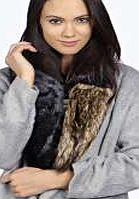 boohoo Two Colour Faux Fur Scarf - black azz24550