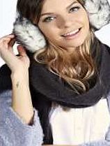 boohoo Two Tone Faux Fur Earmuffs - grey azz14720