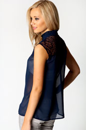 Boohoo Vivienne Lace Sleeveless Blouse