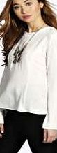 boohoo Wide Sleeve Crepe Blouse - ivory azz04143