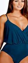 Wrap Front Bodysuit - bottle azz31016