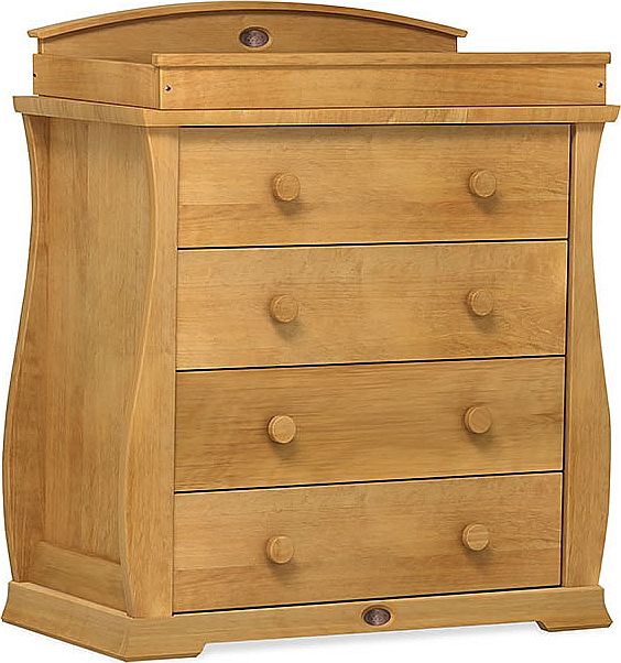 Sleigh 4 Drawer Chest Changer-Heritage Teak