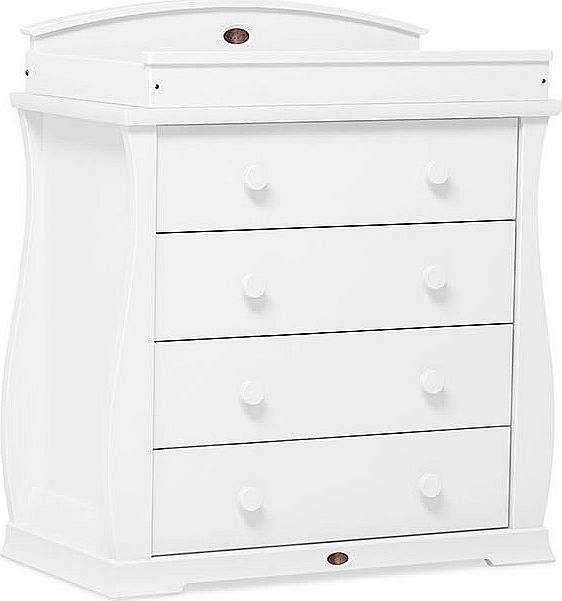 Sleigh 4 Drawer Chest Changer-White