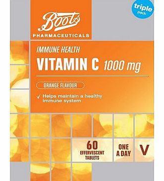 Boots Pharmaceuticals Boots VITAMIN C 1000 mg ORANGE FLAVOUR 60